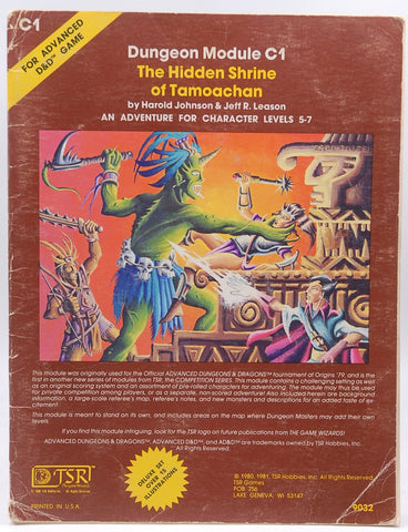 AD&D C1 The Hidden Shrine of Tamoachan Fair, by Harold Johnson, Jeff R Leason