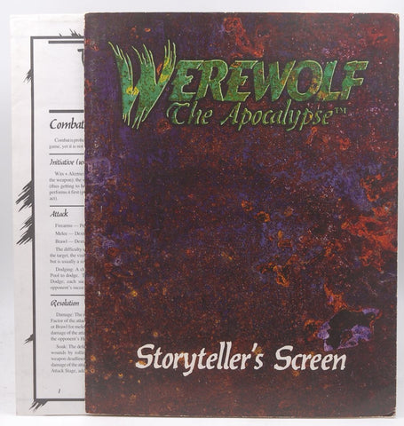Storyteller's Screen (Werewolf: The Apocalypse, 1st Edition), by staff