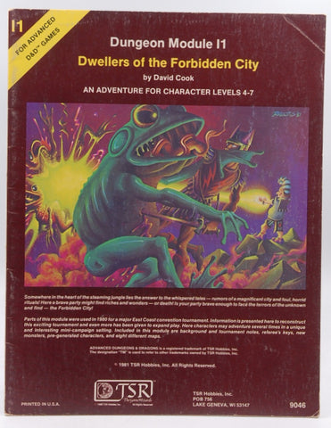 Dwellers of the Forbidden City: An Adventure for Character Levels 4-7 (Advanced Dungeons & Dragons), by David Cook