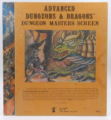Dungeon Masters Screen, Product No. 9024 (Advanced Dungeons and Dragons), by TSR Games staff