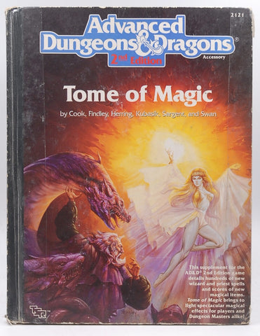 Tome Of Magic - Advanced Dungeons & Dragons Accessory, Tsr 2121, by Cook, David; Findley, Nigel; Herring, Anthony; Kubasik, Christopher; Sargent, Carl; and Swan, Rick