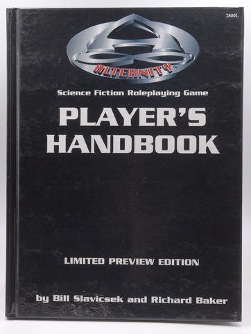 Limited Preview Edition Alternity Alt Logo, by Slavicsek, Baker Signed First Edition