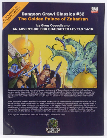 Dungeon Crawl Classics #32: The Golden Palace of Zahadran, by Greg Oppedisano