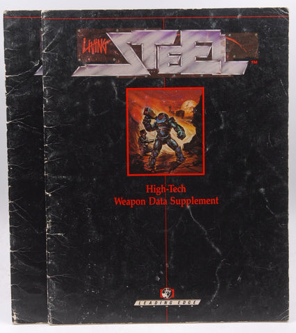 Living Steel High Tech Role Playing System Rule Book, High Tech Weapon Data Supplement and Data Tables, by Nakazono, Barry