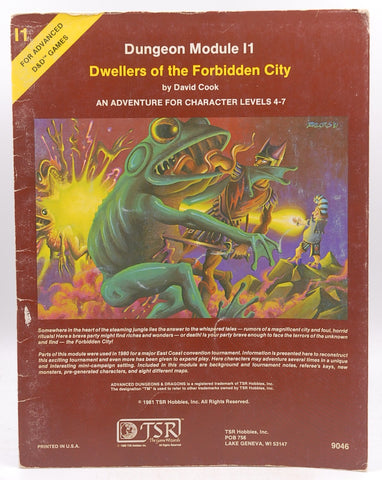 AD&D I1 Dwellers of the Forbidden City G+, by David Cook