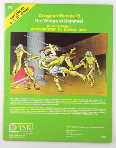 AD&D T1 The Village of Hommlet VG, by Gary Gygax  