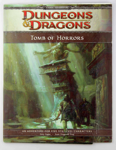D&D 4e Tomb of Horrors VG w/Map, by Gygax, Gray  
