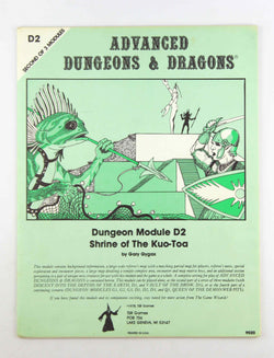 AD&D D2 Monochrome Shrine of the Kuo-Toa VG, by Gary Gygax  