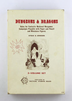D&D OCE 6th Printing White Box OD&D VG+, by Gary Gygax, Dave Arneson  