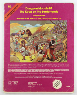 D&D B/X B2 The Keep on the Borderlands G+ Mild Rubbing, by Gary Gygax  