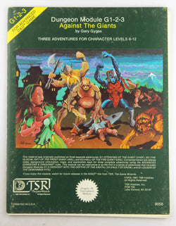G1-2-3 AD&D Against the Giants TSR Lvl 8-12 VG, by Gary Gygax  