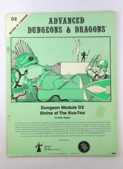 AD&D D2 Shrine of the Kuo-Toa Monochrome 2nd Print, by Gary Gygax  