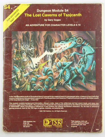 AD&D S4 The Lost Caverns of Tsojcanth Fair+, by Gary Gygax  
