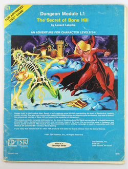 AD&D L1 The Secret of Bone Hill Writing, by Lenart Lakofka  