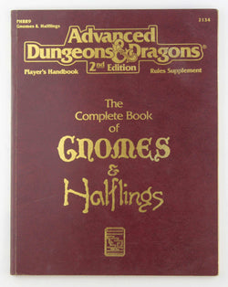 AD&D 2e The Complete Book of Gnomes & Halflings Stained, by Douglas Niles  