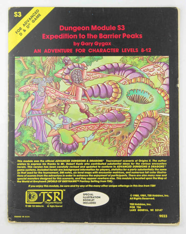 AD&D S3 Expedition to the Barrier Peaks VG, by Gygax  