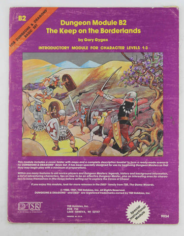 D&D B/X B2 The Keep on the Borderlands Coloring, by Gary Gygax  