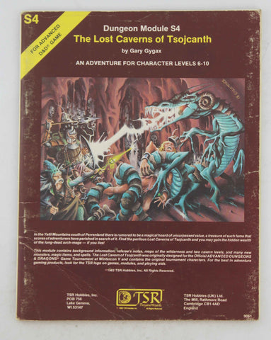 AD&D S4 The Lost Caverns of Tsojcanth G+, by Gary Gygax  