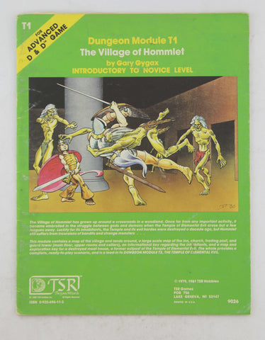 AD&D T1 The Village of Hommlet VG Green, by Gygax  