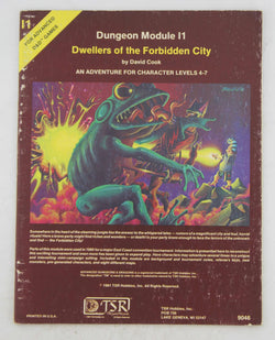 AD&D I1 Dwellers of the Forbidden City VG Rubbing, by Cook  