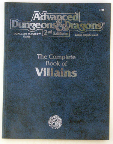 AD&D 2e The Complete Book of Villains VG, by Botula  
