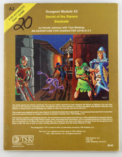 AD&D A2 Secret of the Slavers Stockade Marker, by Johnson, et al  