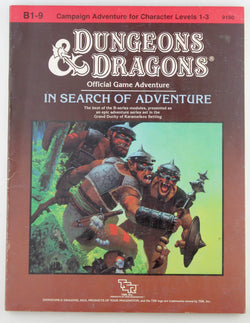 D&D B1-9 In Search of Adventure VG, by Jeff Grubb  