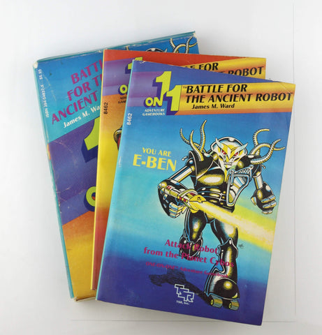 Battle for the Ancient Robot (1 ON 1 Advenure Gamebooks) [2 Book Set], by Ward, James M.  First Edition