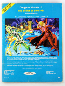 AD&D L1 The Secret of Bone Hill, by Lenart Lakofka  