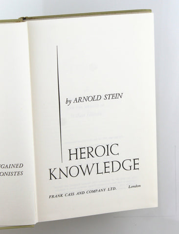 Heroic Knowledge, by Arnold Stein  