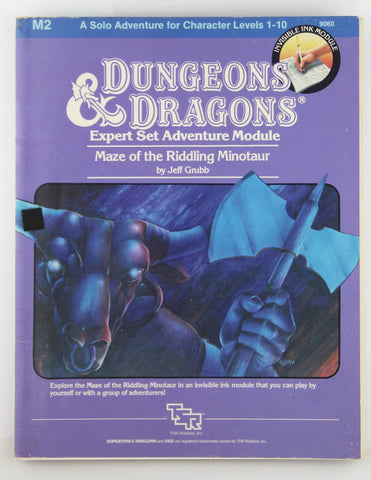 Maze of the Riddling Minotaur (Dungeons & Dragons Expert Set Adventure Module, No. M2), by Jeff Grubb  
