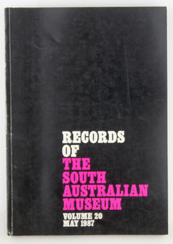 records of the South Australian Museum Vol 20 May 1987, by Anderson, Sutton  