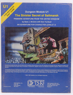 The Sinister Secret Of Saltmarsh (AD&D Roleplaying, Module U1), by Don Turnbull, Dave Browne  