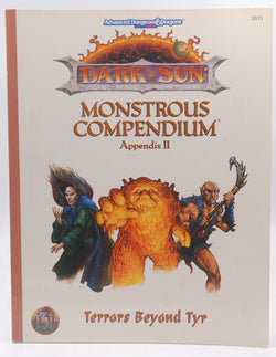 Terrors Beyond Tyr (Advanced Dungeons & Dragons, 2nd Edition : Dark Sun Monstrous Compendium Appendix II), by   