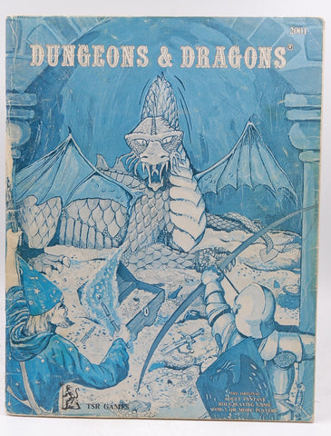 Third Printing D&D Blue Book Basic Set Lizard Logo, by Gary Gygax, Dave Arneson, Eric Holmes  