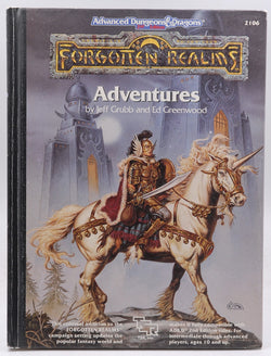 Forgotten Realms Adventures (Advanced Dungeons and Dragons Hardcover Accessory Rulebook), by Grubb, Jeff  