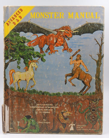 AD&D Monster Manual Original Cover Spine Damage, by Gary Gygax  