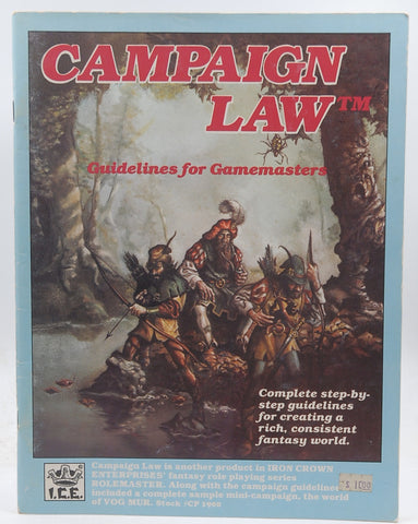 Campaign Law (Rolemaster, 1st Edition), by staff  
